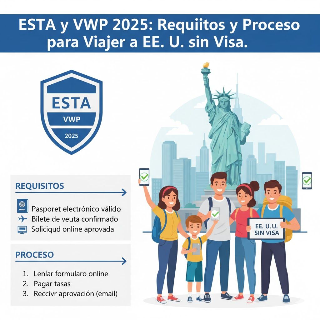 ESTA y VWP 2025: Requisitos y Proceso para Viajar a EE. UU. sin Visa