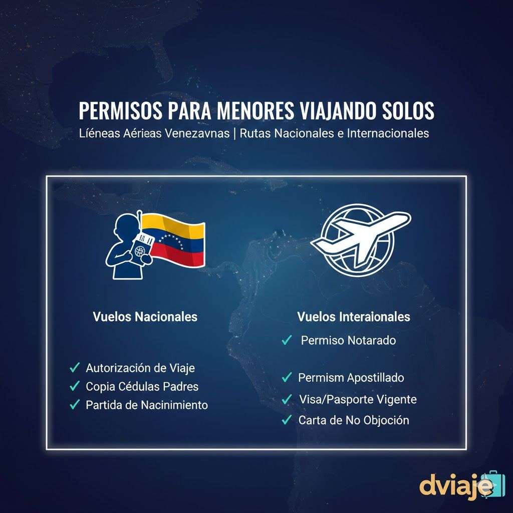 permisos para menores viajando solo